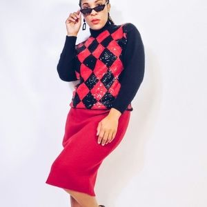 Knit Pencil Skirt